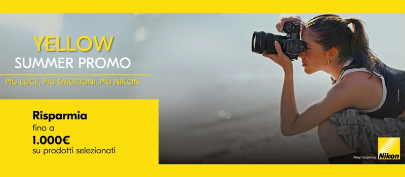 Nikon Summer Promotion sconto in cassa fino a € 1.000 scade il 21 luglio 2025