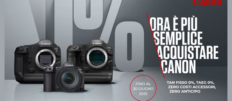 Canon Finanziamento a tasso Zero fino al 30 giugno 2025