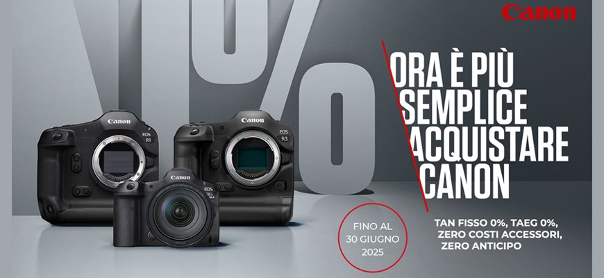 Canon Finanziamento a tasso Zero fino al 30 giugno 2025