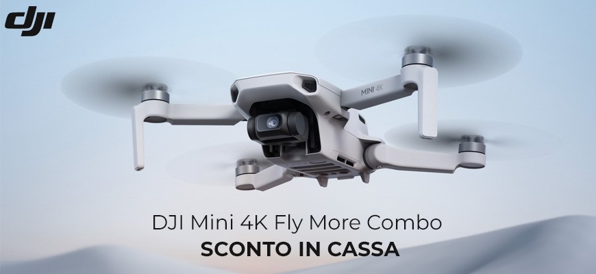 DJI Mini 4K Fly More Combo Sconto Immediato fino al 28 giugno 2025
